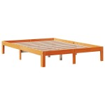 vidaXL Cadru de pat fără saltea, maro ceruit 140x200 cm lemn masiv pin vidaXL Cadru de pat fără saltea, maro ceruit 140x200 cm lemn masiv pin