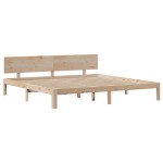 vidaXL Cadru de pat cu tăblie, 180x200 cm, lemn masiv de pin vidaXL Cadru de pat cu tăblie, 180x200 cm, lemn masiv de pin