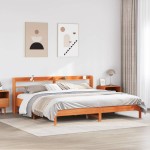 vidaXL Cadru de pat fără saltea, maro ceruit 200x200 cm lemn masiv pin vidaXL Cadru de pat fără saltea, maro ceruit 200x200 cm lemn masiv pin