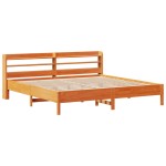 vidaXL Cadru de pat fără saltea, maro ceruit 200x200 cm lemn masiv pin vidaXL Cadru de pat fără saltea, maro ceruit 200x200 cm lemn masiv pin