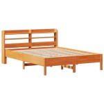 vidaXL Cadru de pat fără saltea, maro ceruit 150x200 cm lemn masiv pin vidaXL Cadru de pat fără saltea, maro ceruit 150x200 cm lemn masiv pin