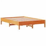 vidaXL Cadru de pat fără saltea, maro ceruit 150x200 cm lemn masiv pin vidaXL Cadru de pat fără saltea, maro ceruit 150x200 cm lemn masiv pin