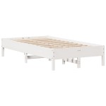 vidaXL Cadru de pat fără saltea, alb, 120x200 cm, lemn masiv pin vidaXL Cadru de pat fără saltea, alb, 120x200 cm, lemn masiv pin