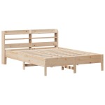 vidaXL Cadru de pat fără saltea, 140x190 cm, lemn masiv de pin