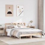 vidaXL Cadru de pat fără saltea, 135x190 cm, lemn masiv de pin vidaXL Cadru de pat fără saltea, 135x190 cm, lemn masiv de pin