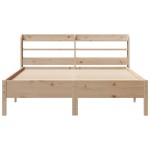 vidaXL Cadru de pat fără saltea, 135x190 cm, lemn masiv de pin vidaXL Cadru de pat fără saltea, 135x190 cm, lemn masiv de pin