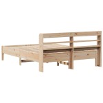 vidaXL Cadru de pat fără saltea, 135x190 cm, lemn masiv de pin vidaXL Cadru de pat fără saltea, 135x190 cm, lemn masiv de pin