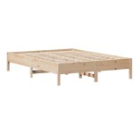 vidaXL Cadru de pat fără saltea, 135x190 cm, lemn masiv de pin vidaXL Cadru de pat fără saltea, 135x190 cm, lemn masiv de pin