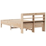 vidaXL Cadru de pat fără saltea, 75x190 cm, lemn masiv de pin