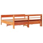 vidaXL Cadru de pat fără saltea, maro ceruit 200x200 cm lemn masiv pin vidaXL Cadru de pat fără saltea, maro ceruit 200x200 cm lemn masiv pin