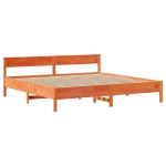 vidaXL Cadru de pat fără saltea, maro ceruit 200x200 cm lemn masiv pin vidaXL Cadru de pat fără saltea, maro ceruit 200x200 cm lemn masiv pin