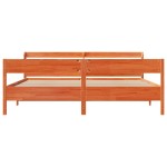 vidaXL Cadru de pat fără saltea, maro ceruit 180x200 cm lemn masiv pin