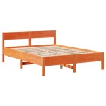 vidaXL Cadru de pat fără saltea, maro ceruit 140x200 cm lemn masiv pin vidaXL Cadru de pat fără saltea, maro ceruit 140x200 cm lemn masiv pin