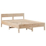 vidaXL Cadru de pat fără saltea, 140x190 cm, lemn masiv de pin vidaXL Cadru de pat fără saltea, 140x190 cm, lemn masiv de pin