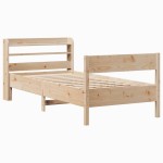 vidaXL Cadru de pat fără saltea, 75x190 cm, lemn masiv de pin