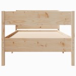 vidaXL Cadru de pat fără saltea, 75x190 cm, lemn masiv de pin