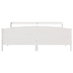 vidaXL Cadru de pat fără saltea, alb, 180x200 cm, lemn masiv pin
