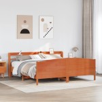 vidaXL Cadru de pat fără saltea, maro ceruit 180x200 cm lemn masiv pin vidaXL Cadru de pat fără saltea, maro ceruit 180x200 cm lemn masiv pin