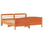 vidaXL Cadru de pat fără saltea, maro ceruit 180x200 cm lemn masiv pin vidaXL Cadru de pat fără saltea, maro ceruit 180x200 cm lemn masiv pin