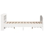 vidaXL Cadru de pat fără saltea, alb, 160x200 cm, lemn masiv pin vidaXL Cadru de pat fără saltea, alb, 160x200 cm, lemn masiv pin