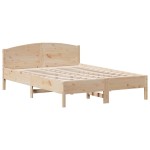 vidaXL Cadru de pat fără saltea, 135x190 cm, lemn masiv de pin