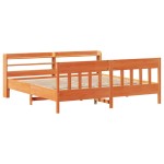 vidaXL Cadru de pat fără saltea, maro ceruit 200x200 cm lemn masiv pin vidaXL Cadru de pat fără saltea, maro ceruit 200x200 cm lemn masiv pin