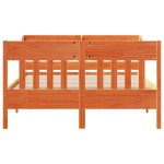 vidaXL Cadru de pat fără saltea, maro ceruit 150x200 cm lemn masiv pin vidaXL Cadru de pat fără saltea, maro ceruit 150x200 cm lemn masiv pin