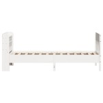 vidaXL Cadru de pat fără saltea, alb, 90x200 cm, lemn masiv pin
