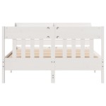 vidaXL Cadru de pat fără saltea, alb, 140x190 cm, lemn masiv de pin vidaXL Cadru de pat fără saltea, alb, 140x190 cm, lemn masiv de pin