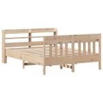 vidaXL Cadru de pat fără saltea, 120x190 cm, lemn masiv pin vidaXL Cadru de pat fără saltea, 120x190 cm, lemn masiv pin