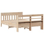 vidaXL Cadru de pat fără saltea, 120x190 cm, lemn masiv pin vidaXL Cadru de pat fără saltea, 120x190 cm, lemn masiv pin