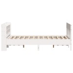 vidaXL Cadru de pat fără saltea, alb, 120x190 cm, lemn masiv pin