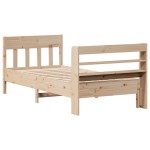 vidaXL Cadru de pat fără saltea, 75x190 cm, lemn masiv de pin