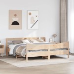 vidaXL Cadru de pat cu tăblie, 180x200 cm, lemn masiv de pin vidaXL Cadru de pat cu tăblie, 180x200 cm, lemn masiv de pin