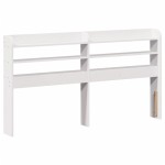 vidaXL Cadru de pat cu tăblie, alb, 140x190 cm, lemn masiv de pin vidaXL Cadru de pat cu tăblie, alb, 140x190 cm, lemn masiv de pin