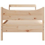 vidaXL Cadru de pat cu tăblie, 90x190 cm, lemn masiv pin vidaXL Cadru de pat cu tăblie, 90x190 cm, lemn masiv pin
