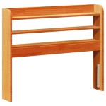 vidaXL Cadru de pat cu tăblie, maro ceruit, 75x190 cm, lemn masiv pin vidaXL Cadru de pat cu tăblie, maro ceruit, 75x190 cm, lemn masiv pin