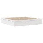 vidaXL Cadru de pat cu tăblie, alb, 180x200 cm, lemn masiv de pin vidaXL Cadru de pat cu tăblie, alb, 180x200 cm, lemn masiv de pin