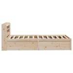 vidaXL Cadru de pat cu tăblie, 75x190 cm, lemn masiv de pin vidaXL Cadru de pat cu tăblie, 75x190 cm, lemn masiv de pin