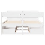 vidaXL Cadru de pat fără saltea, alb, 150x200 cm, lemn masiv pin vidaXL Cadru de pat fără saltea, alb, 150x200 cm, lemn masiv pin