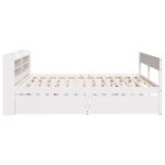 vidaXL Cadru de pat fără saltea, alb, 120x200 cm, lemn masiv pin vidaXL Cadru de pat fără saltea, alb, 120x200 cm, lemn masiv pin