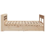 vidaXL Cadru de pat fără saltea, 140x190 cm, lemn masiv de pin