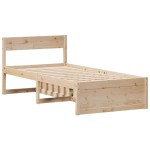 vidaXL Cadru de pat fără saltea, 75x190 cm, lemn masiv de pin