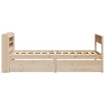 vidaXL Cadru de pat fără saltea, 75x190 cm, lemn masiv de pin