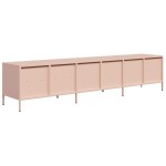 vidaXL Dulap TV, roz, 202x39x43,5 cm, oțel laminat la rece