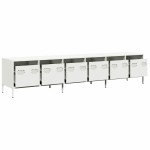 vidaXL Dulap TV, alb, 202x39x43,5 cm, oțel laminat la rece vidaXL Dulap TV, alb, 202x39x43,5 cm, oțel laminat la rece