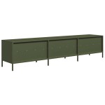 vidaXL Dulap TV, verde măsliniu, 202x39x43,5 cm, oțel laminat la rece vidaXL Dulap TV, verde măsliniu, 202x39x43,5 cm, oțel laminat la rece