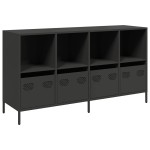 vidaXL Dulap, negru, 135x39x73,5 cm, oțel laminat la rece
