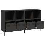 vidaXL Dulap, negru, 135x39x73,5 cm, oțel laminat la rece