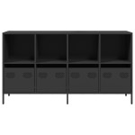 vidaXL Dulap, negru, 135x39x73,5 cm, oțel laminat la rece
